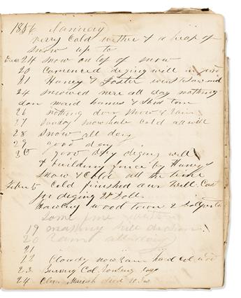 (SLAVERY.) Diary of a Mississippi cotton planter, including agreements with overseers.